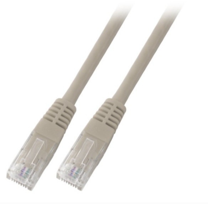 Cablu de conectare RJ45 U/UTP cat. 5e, SECURITYNET, 2,5 Gbit, gri, 1m
