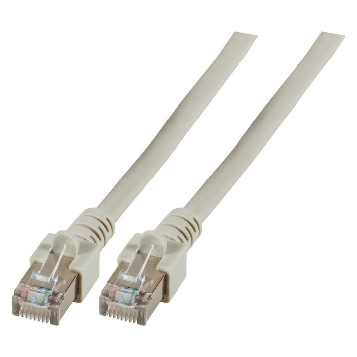 Cablu patchcord RJ45 SECURITYNET cat. 5e, 2,5 Gbit, 0,5m, gri