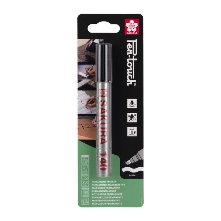 Sakura Pen-Touch 140 permanens filctoll, 4 mm, fekete, 142 mm