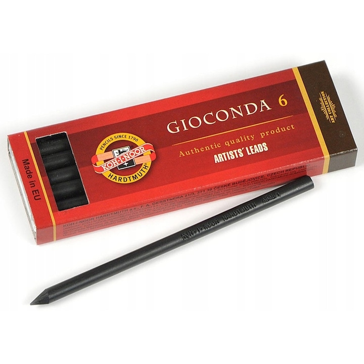 Резерва черен пастел Koh-I-Noor Gioconda 4345 1, 2, 3 5,6 mm