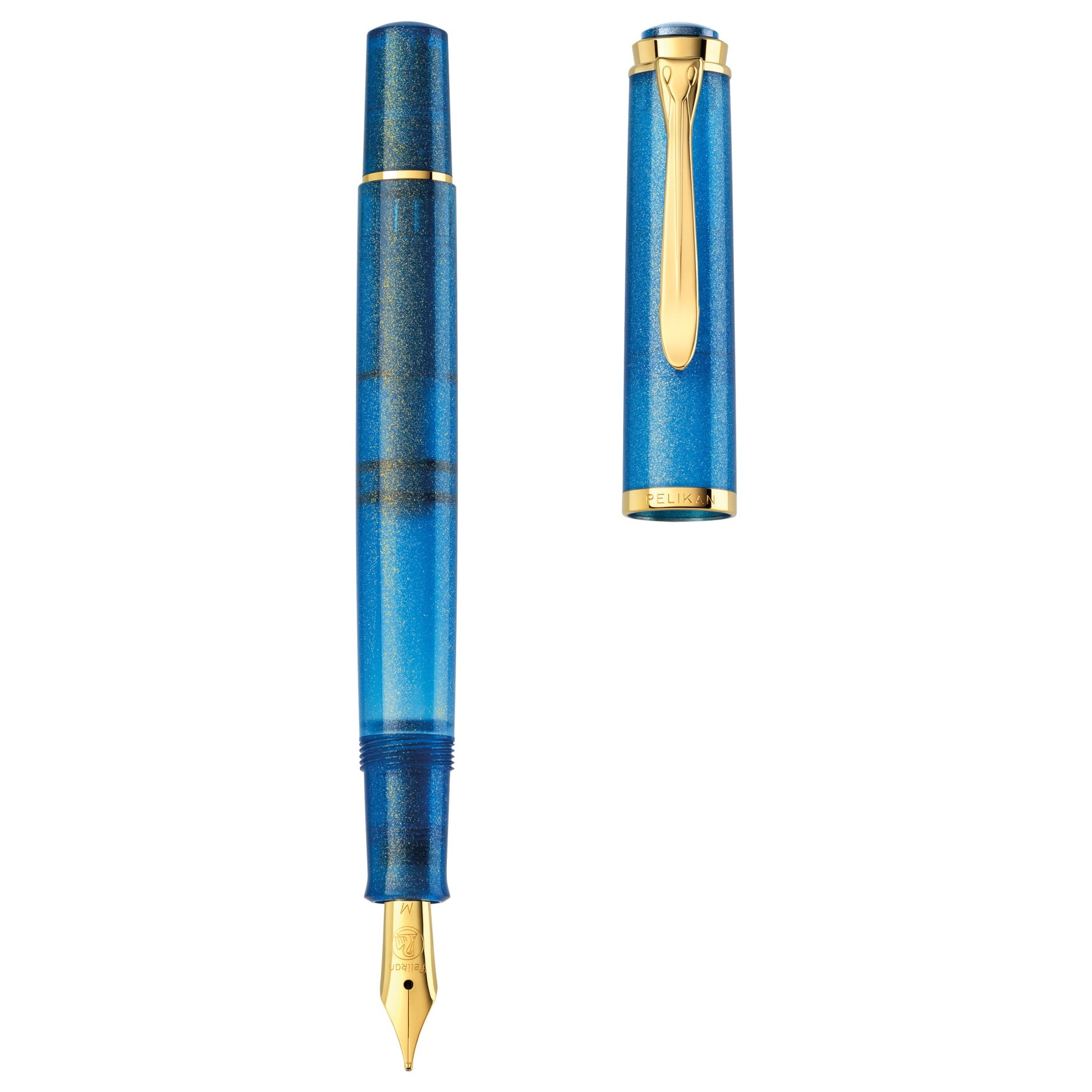 Stilou Pelikan Classic M200, culoarea B, Golden Lapis + cerneala