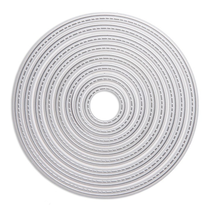 Set 8 matrite decupat dp Craft cercuri reliefate multicolor 12x12x2,9cm