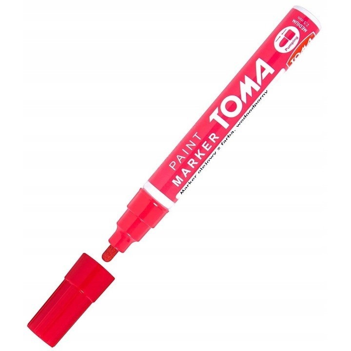 Маркер Toma TO-440, 2.5мм, червен, 10мл