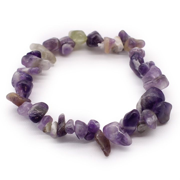 Bratara Cristale Naturale Ametist Violet, Bijuterie Spirituala Meditatie si Intuition