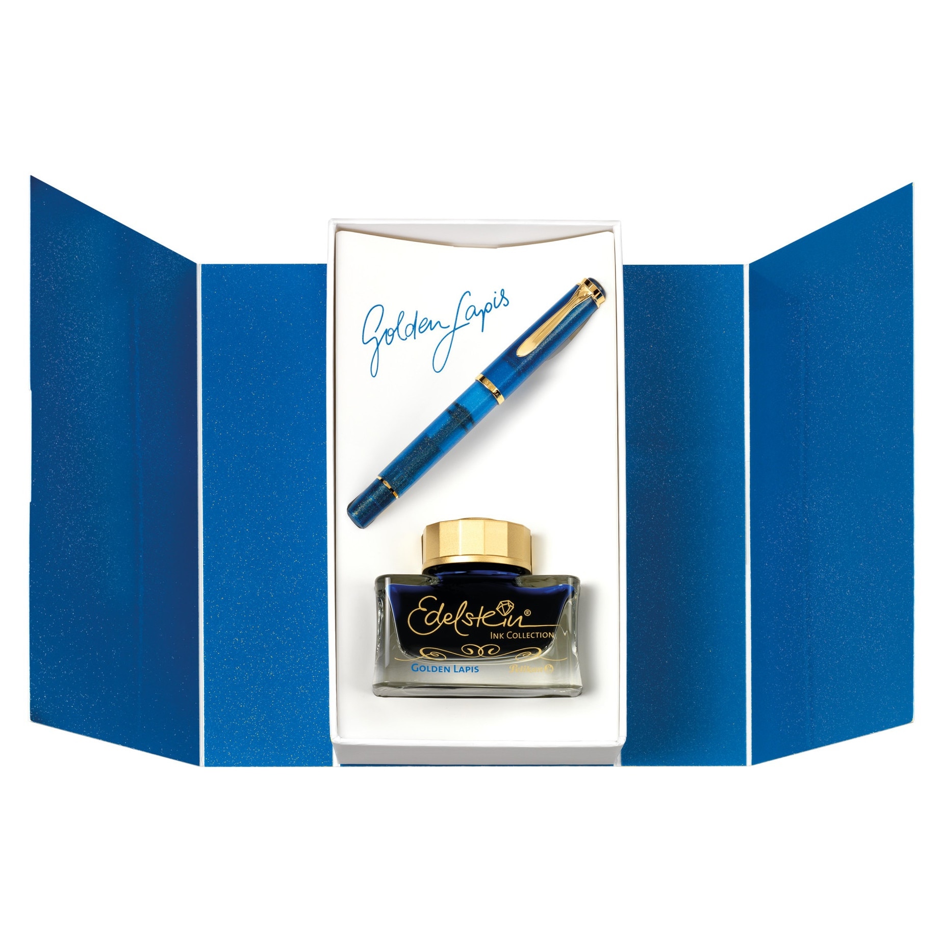 筆記具 Pelikan Classic M200 & Edelstein Stilou Pelikan Classic M200, culoarea B, Golden Lapis + cerneala