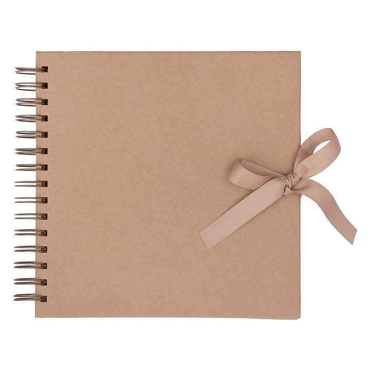 Крафт фотоалбум 20,5x20,5см, 40 страници, обвързан с канап