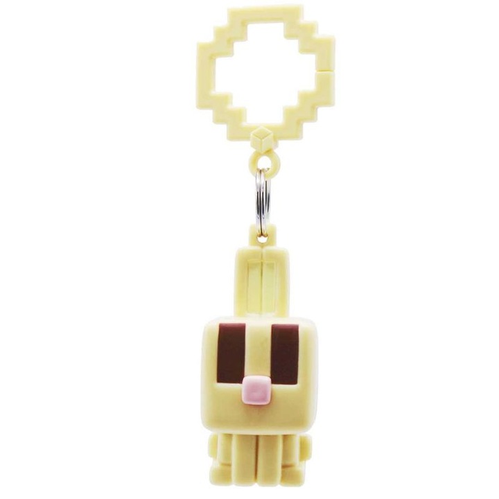 3D фигурка, Minecraft с ключодържател и 2 стикера, V1, 6 см