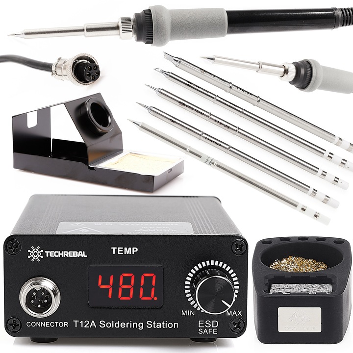 Поялна станция Techrebal, 75W, Черен