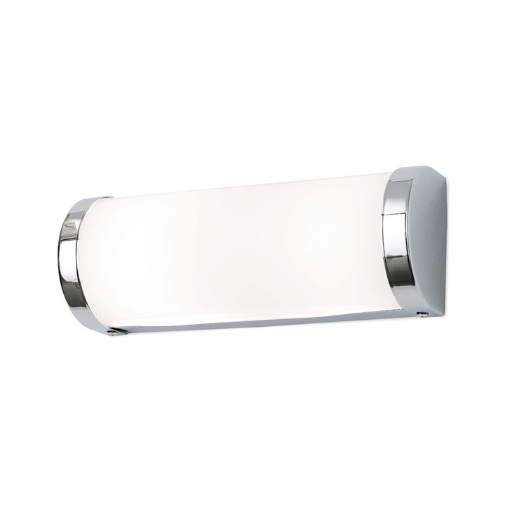 Aplica oglinda baie TEA, cu abajur din sticla opal mat, G9 2x40W otel finisaj crom, 25.5cm IP44 ORION