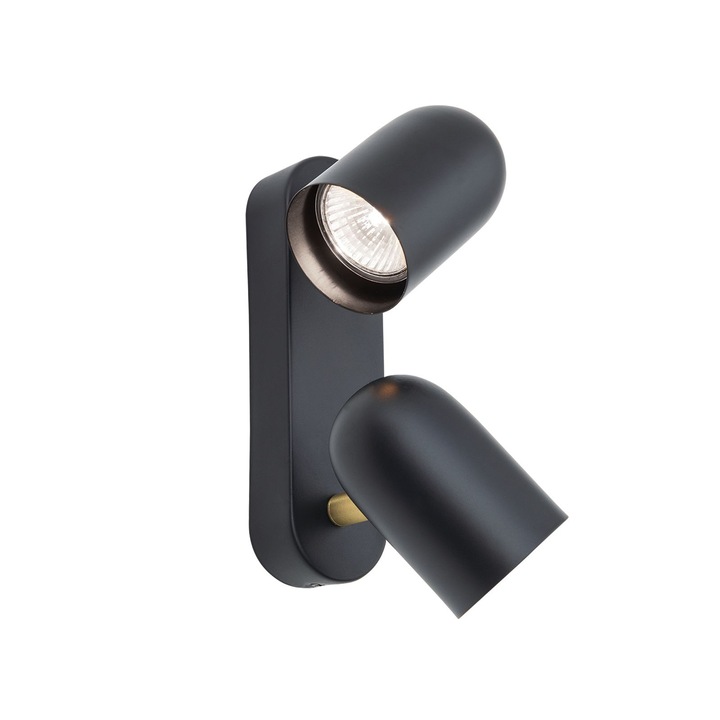 Таванна лампа BRADLEY, GU10 2x35W алуминий черно-златисто покритие, 18x8см IP20 ORION