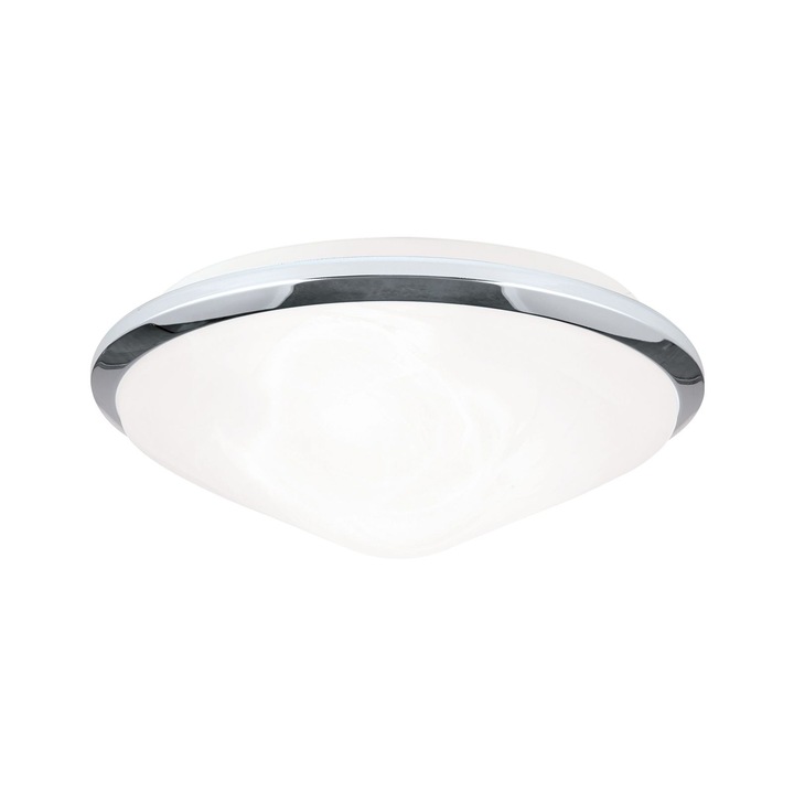 Таванна лампа RIMA, с матов опал стъклен абажур, E27 2x40W хромирано покритие стомана, 32 см IP20 ORION