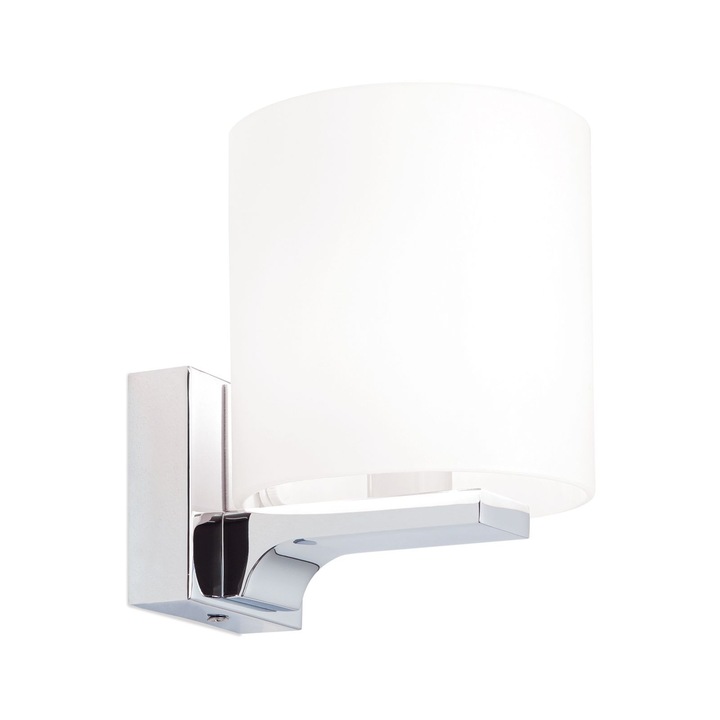 Aplica oglinda baie LAPO, cu abajur din sticla opal mat, G9 1x33W otel finisaj crom, 12x15.5cm IP44 ORION