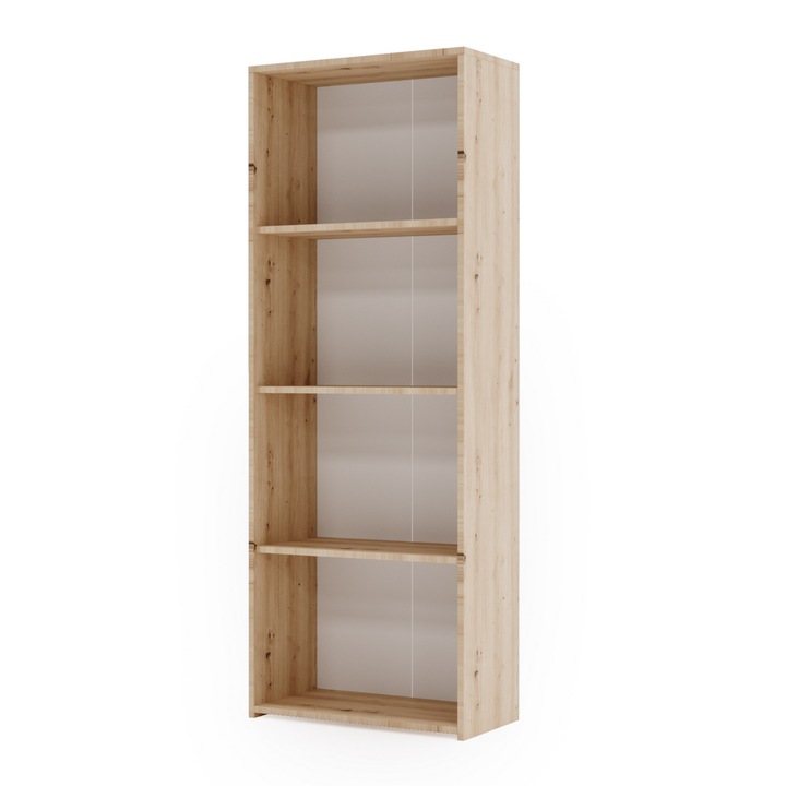 Biblioteca LONI, 160x60cm, culoare Stejar Artisan, mobilier pentru autoasamblare