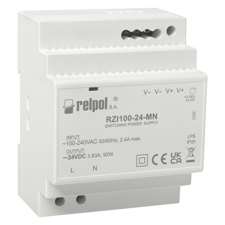 Sursa de alimentare comutata RELPOL, 12V, 2A, 24W, 35,2mm