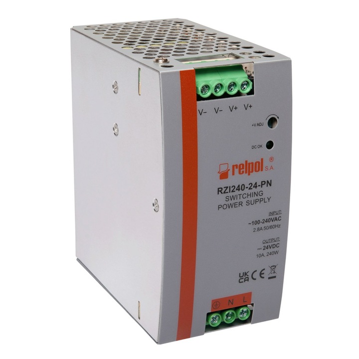 Tápegység, Relpol, 60W, 24V, 2.50A, 40mm