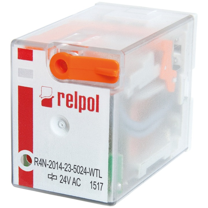 Relpol miniatürizált elektromágneses modul, 4P, 21,2 mm, 27,5x21,2x35,6 mm, 24 V AC