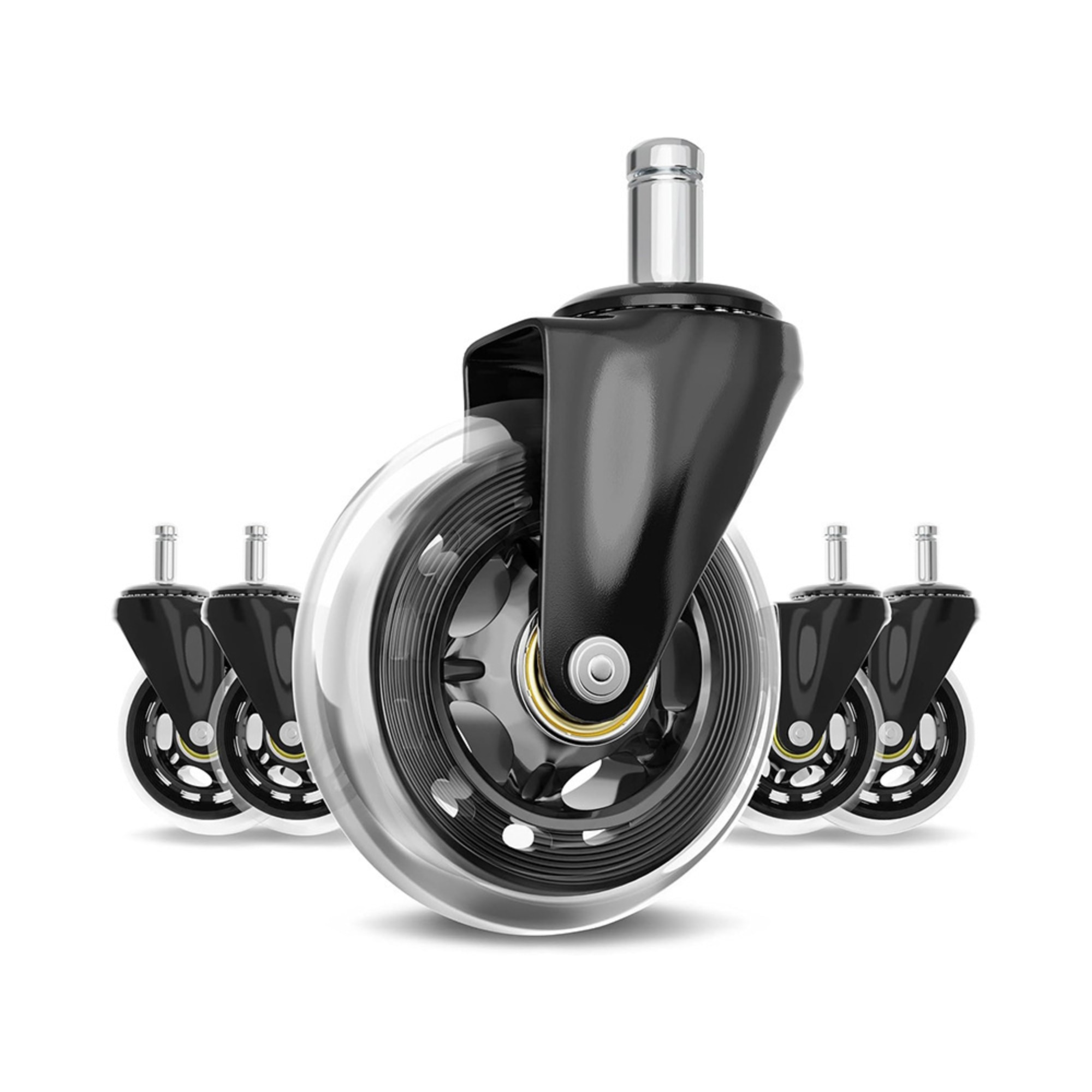 Set 5 roti din silicon moale pentru scaune de birou VarioShop ...