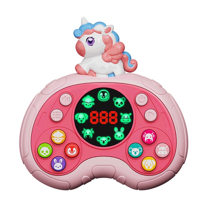 Jucarie Speed Push Puzzle Game Electronica, MorFansi®, 999 de Nivele Diferite, 6 Moduri, Lumini si Sunet, Antistres, Senzoriala, 3 ani+, Inorog