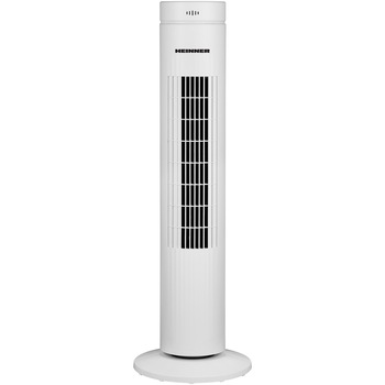 Ventilator turn digital Heinner HTF-M35WH, 35W, control tactil, indicatori led, telecomanda, functie memorare, functie oscilatie 60°, timer 7h, 3 trepte de viteza, inaltime 76 cm, alb