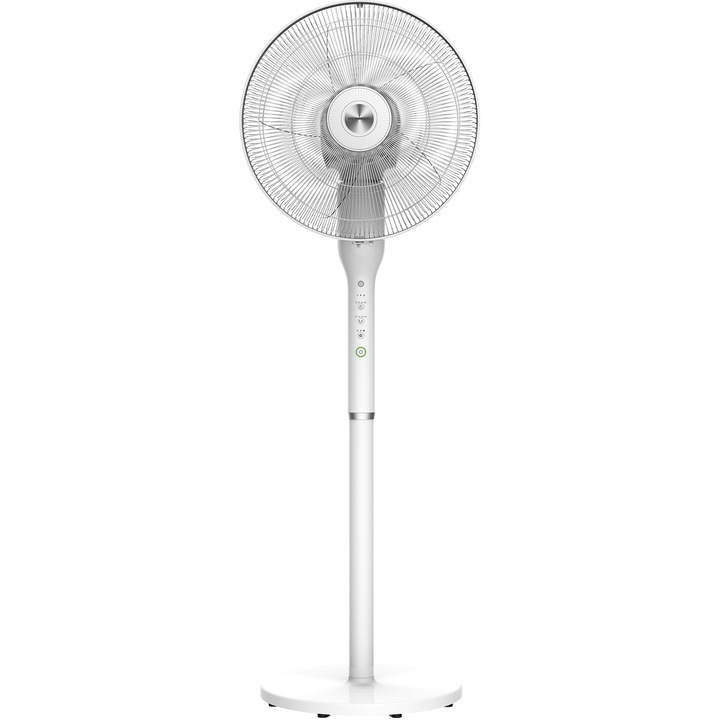 Ventilator cu picior Heinner HSF-L360WH, 2 in 1, 65W, inaltime ajustabila, functie oscilare 360°, timer: 8h, control digital, indicatori led, telecomanda, 3 trepte de viteza, 3 moduri: natural, noapte, normal, inaltime 136 cm, alb