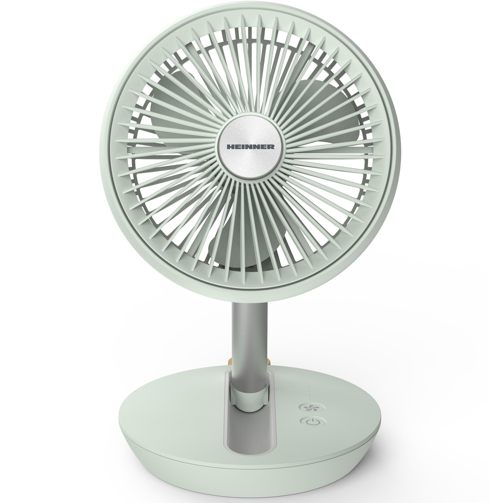 Ventilator pliabil Heinner HMF-LC4000GR, 5W, 4 trepte de viteza, baterie 4000mAh, control digital, H 29 cm, verde