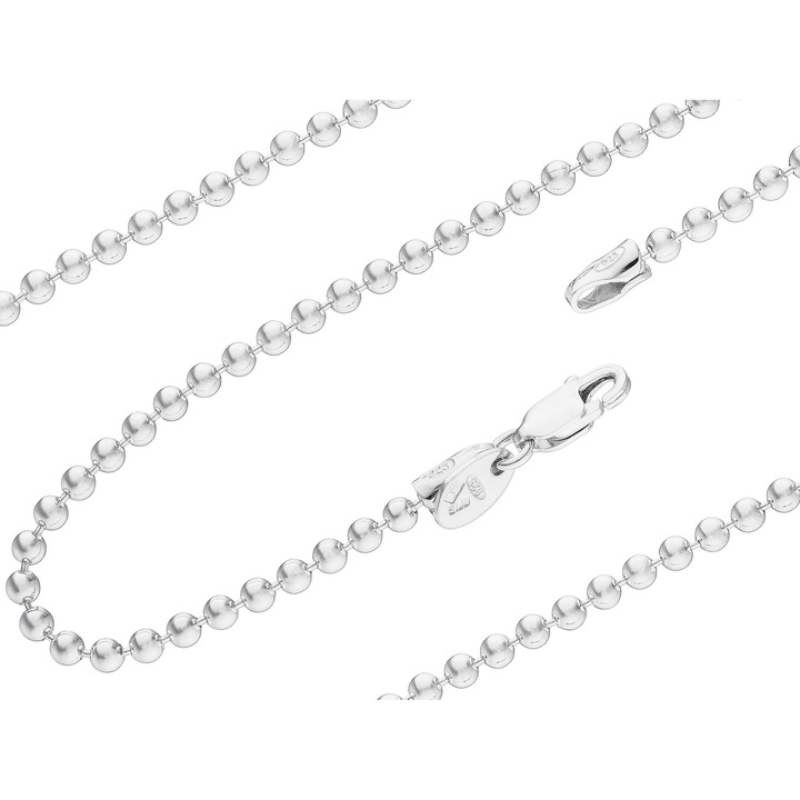 Lant cu bile decorative groase si netede, 2,2 mm lungime, 70