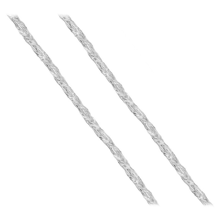 Bratara argintie cu coada de vulpe, lant rasucit 925, 1.8 mm, 17 cm