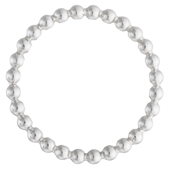 Inel cu bila din argint, inel minimalist delicat cu bila 2mm 17