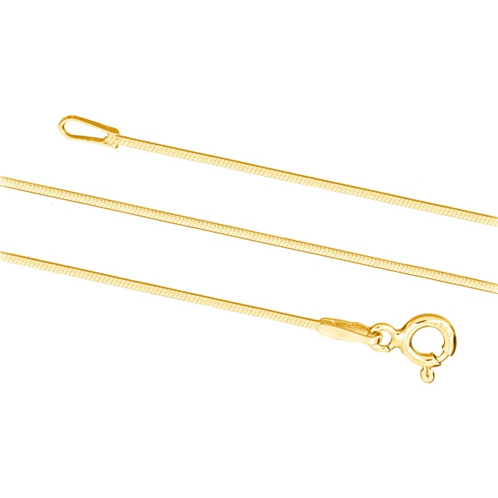 Colier din argint placat cu aur, Siju, 1 mm, 90 cm