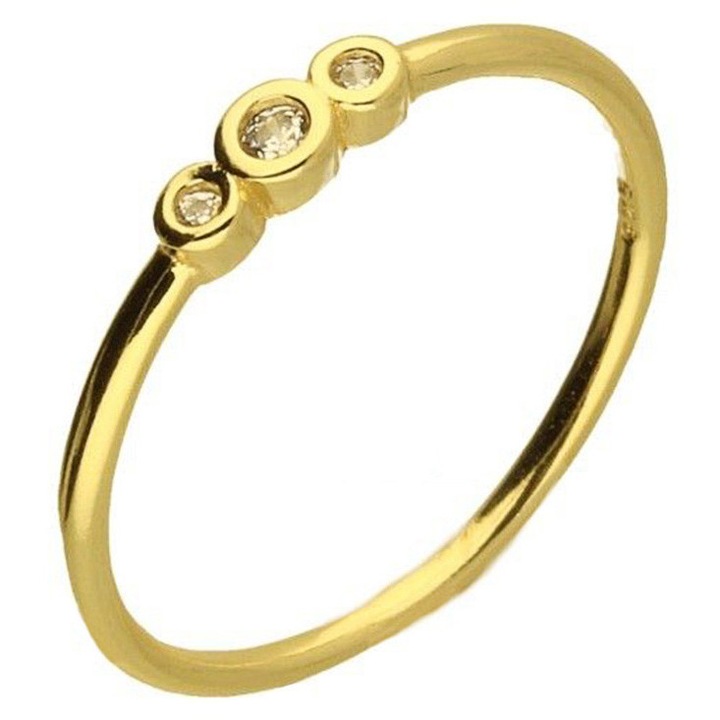 Inel din argint placat cu aur, Siju, Marimea 14