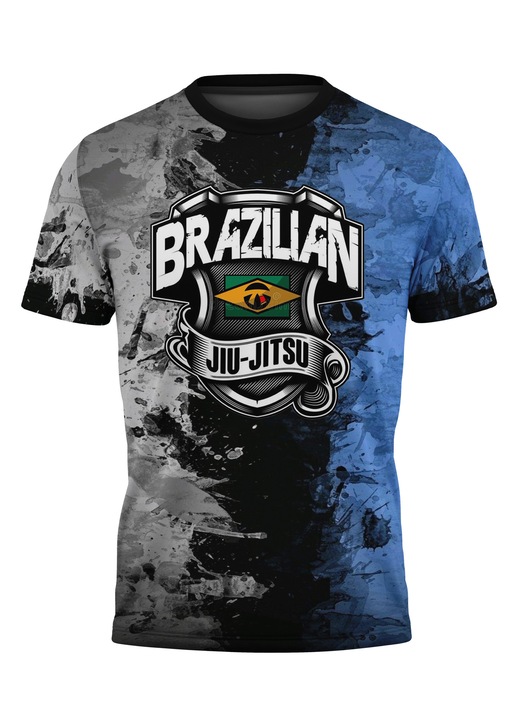 Férfi brazil dzsúdzsucu póló 33.47, rövid ujjú, többszínű