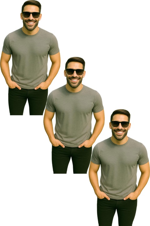 Set 3 triouri barbati bumbac de vara, Gri inchis