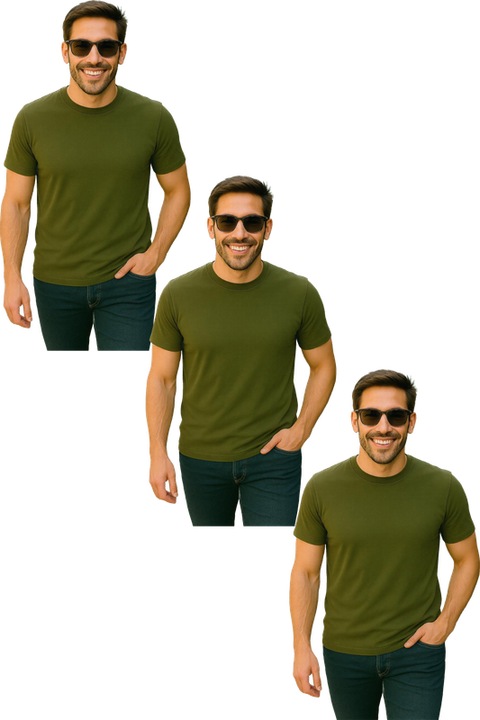 Set 3 triouri barbati bumbac de vara, Kaki