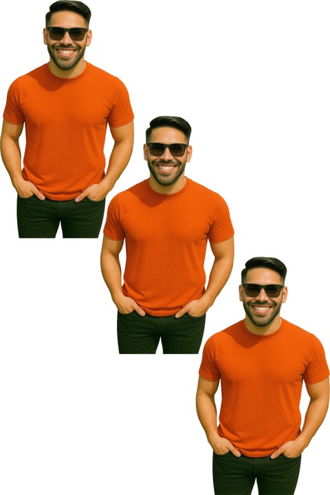 Set 3 triouri barbati bumbac clasic, Portocaliu