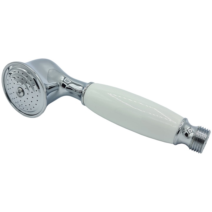 Maner usa GOSHE, prindere retro, alb/chrom, 1/2" GZ, 180mm x 55mm