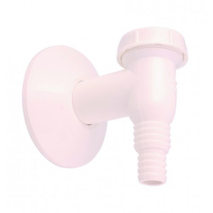 Sifon pentru masina de spalat, Tycner, plastic, alb, diametru 32mm