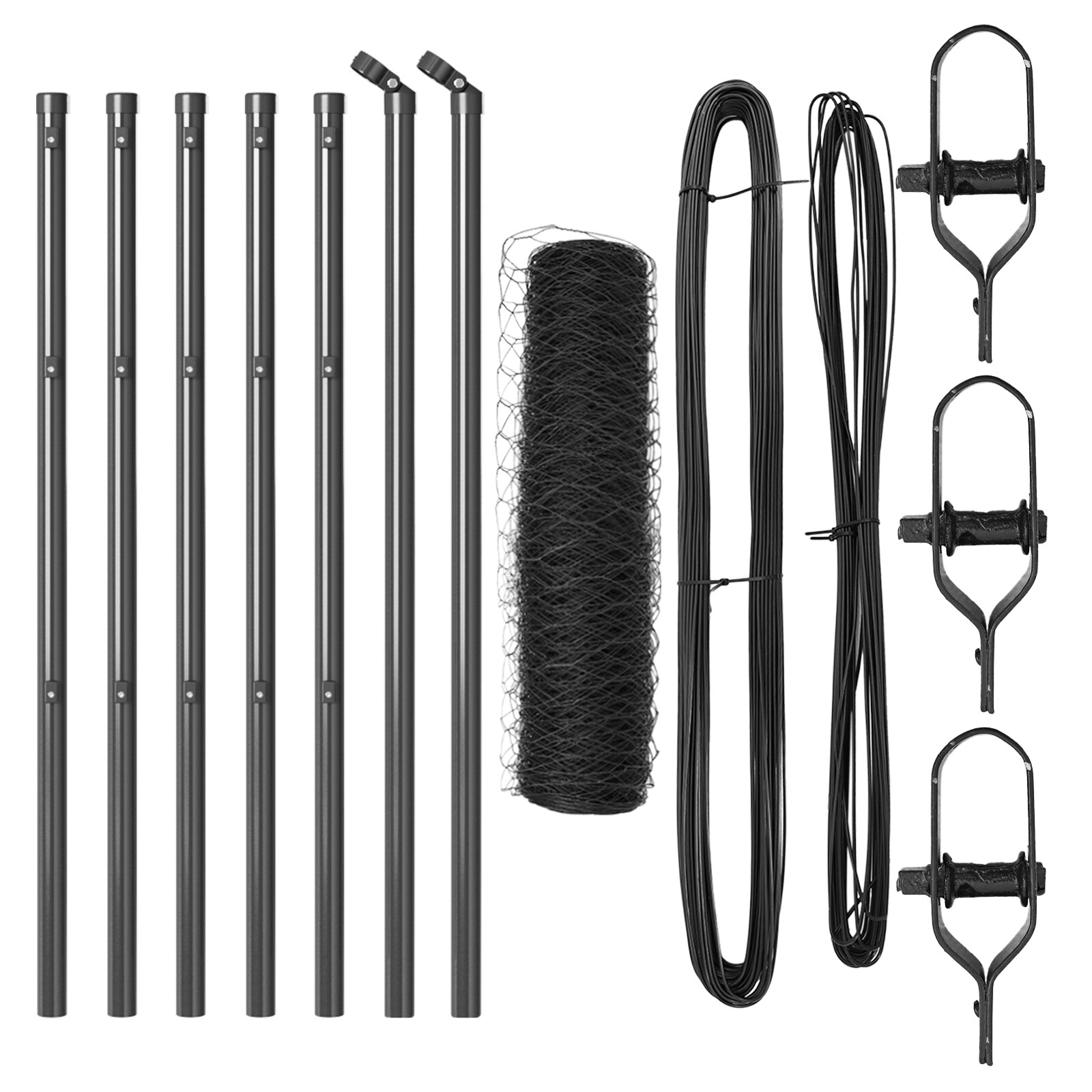 Banda de gard ECOBAND, 4,7cm x 48m, antracit, set cu clipsuri