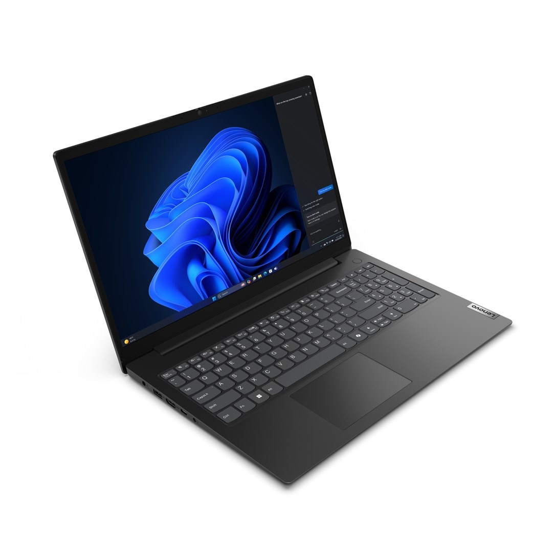 Laptop Lenovo V15 G5 IRL, 15.6" Full HD, Intel® Core™ i3 1315U pana la 4.5 GHz, 8 GB RAM DDR5 5200, 512 GB SSD, Intel® UHD Graphics, Free Dos, Business Black 512 GB