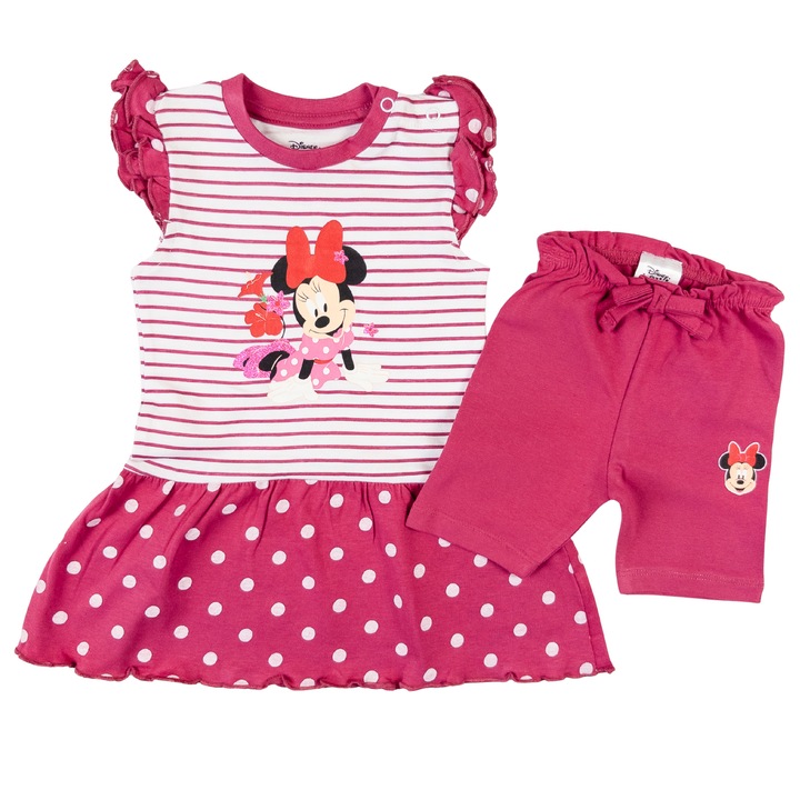 Rochita si pantalonasi scurti model Minnie, bordo 7403