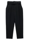 Irodai nadrág, magas derekú, övvel, fekete, S-XXL - S