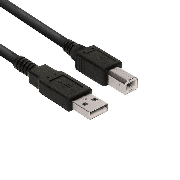 Cablu imprimanta/scanner Eminent, USB 2.0 A tata - USB B tata, 3m, negru
