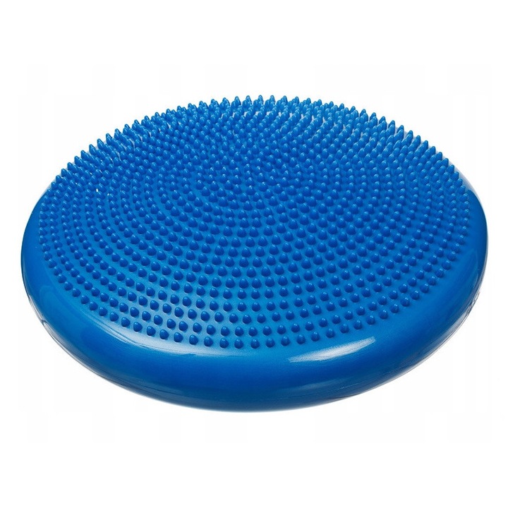 Perna balans DrFit cu pompa, albastru, 33x33cm