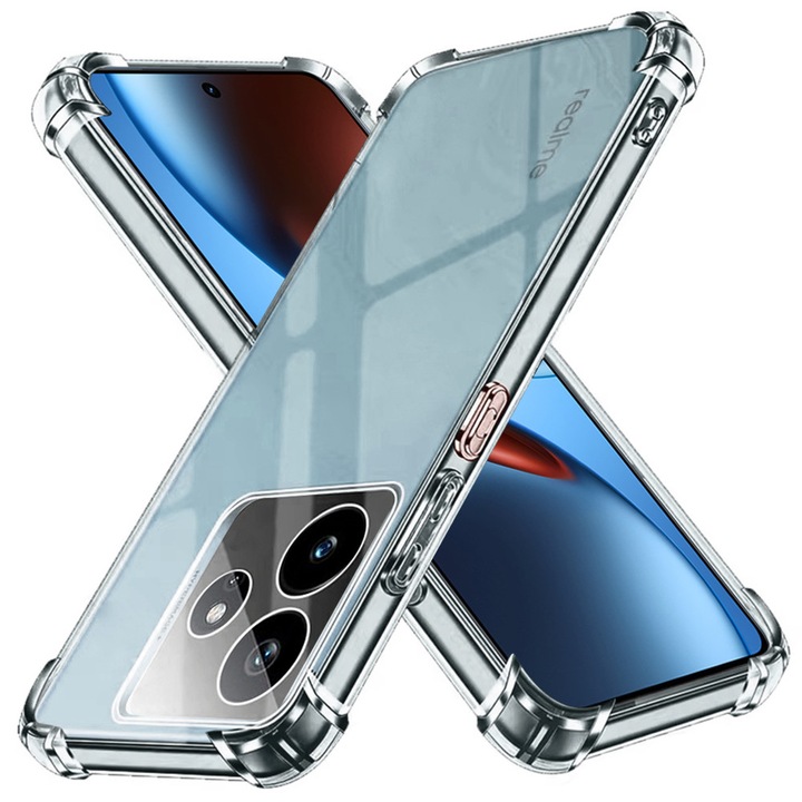 Кейс за Realme GT 7 Slim, антишоков, 1.5 мм, подсилен, 4 ъгъла, прозрачен