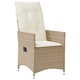 Set de 9 scaune de gradina reglabile cu perne, polirattan bej, vidaXL