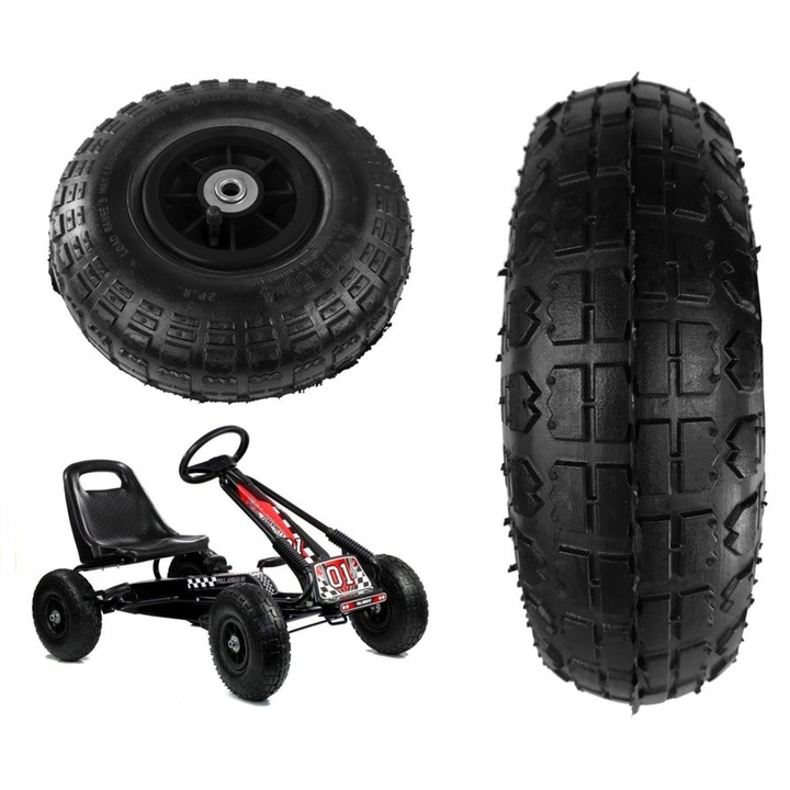 Roata Gokart A15, NASZEDZIECI, 25x8cm, 12mm, neagra