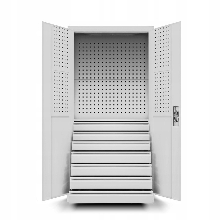 Dulap metalic JAN NOWAK DAREK, 920x1850x500mm, gri, 7 sertare, rezistent la coroziune