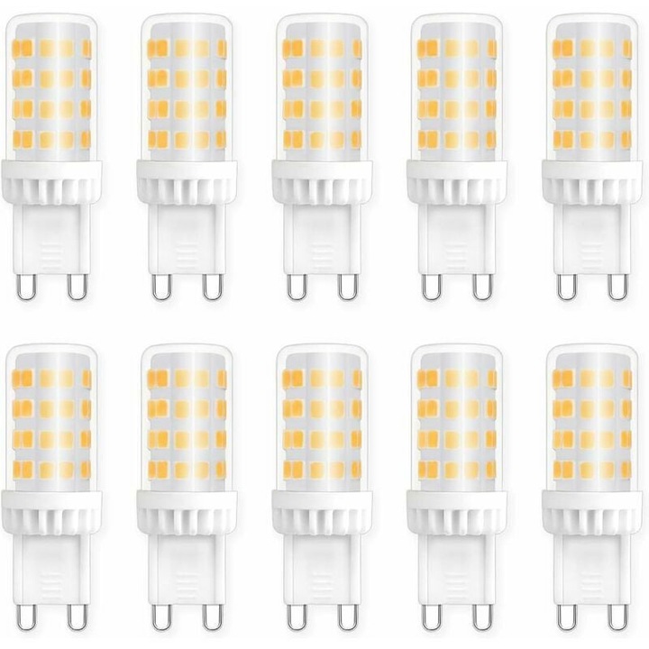 LED крушка G9 5W, 450LM, неутрално бяла 4000K, стандартен цокъл G9, размери 18x50mm, комплект от 2 броя