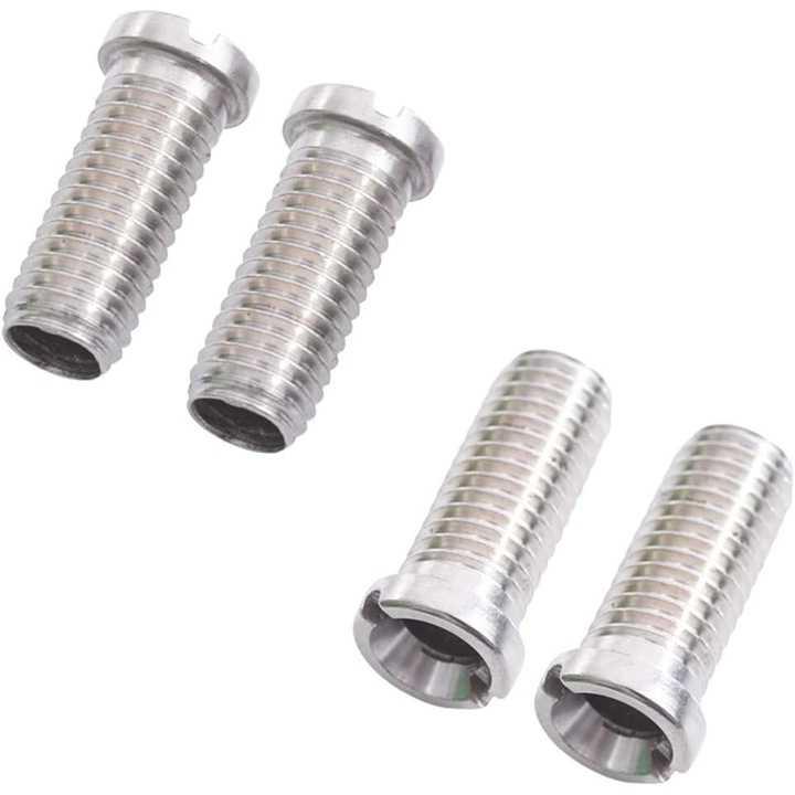 Suruburi goale pentru scurgatoare chiuveta, inox, 45x12mm, set 4 bucati, argintiu
