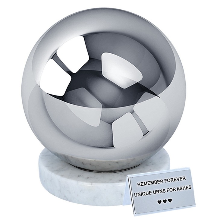 Urna din otel inoxidabil cu baza de marmura Remember Forever
