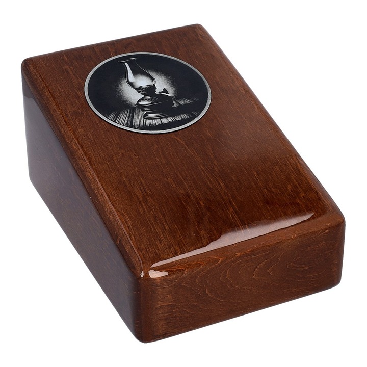 Urna de incinerare cu lampa cu ulei, Remember Forever, maro